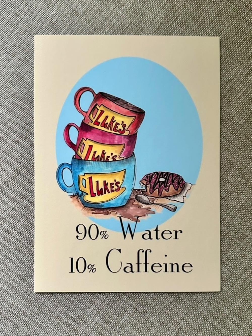 Gilmore Girls Luke's Coffee Stack Art Print